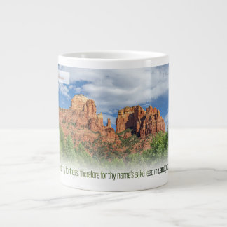 Cathedral Rock Psalm 31:3 KJV ジャンボコーヒーマグカップ