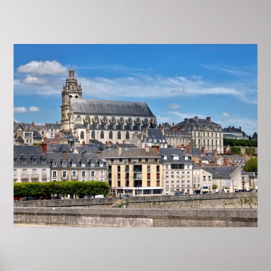 Cathedral Saint Louis at Blois in Franceポストカード ポスター (正面)
