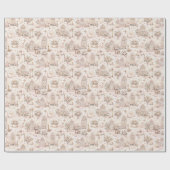Cathedral Wedding Watercolor Pattern in Blush Pink ラッピングペーパー (フラット)