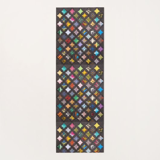 Cathedral window quilt ヨガマット (裏面)