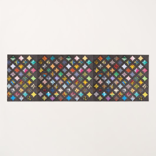Cathedral window quilt ヨガマット (正面(横))