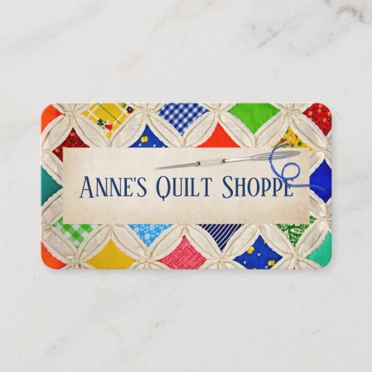 Cathedral Window Quilt Design With Needle 名刺 (正面)