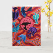 CatherineHayesArt著"飛行"メッセージカード カード (黄色い花)