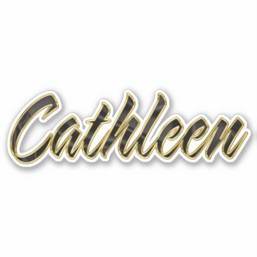 Cathleen black gold Lettering Aufkleber Sticker シール (正面)