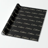 Cathleen white gold Handwriting Geschenkpapier ラッピングペーパー (アンロールド)