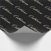 Cathleen white gold Handwriting Geschenkpapier ラッピングペーパー (角)