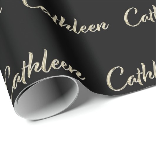 Cathleen white gold Handwriting Geschenkpapier ラッピングペーパー (ロールコーナー)