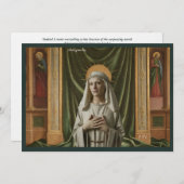 Catholic Art Holy Card | Saint Aldegundis 招待状 (正面/裏面)