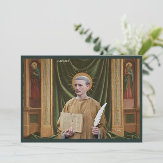 Catholic Art Holy Card | Saint Rabanus Maurus 招待状 (スタンド正面)