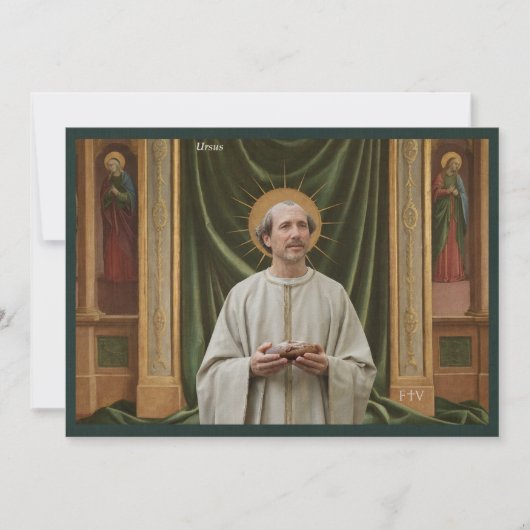 Catholic Art Holy Card | Saint Ursus of Aosta 招待状 (正面)