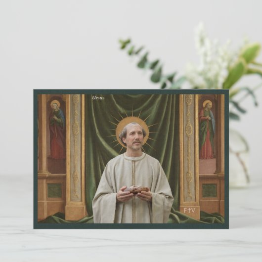 Catholic Art Holy Card | Saint Ursus of Aosta 招待状 (スタンド正面)
