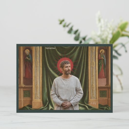 Catholic Art Holy Card | Saint Valentine of Rome 招待状 (スタンド正面)