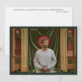 Catholic Art Holy Card | Saint Valentine of Rome 招待状 (正面/裏面)