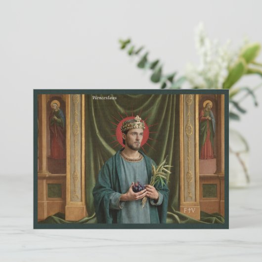 Catholic Art Holy Card | Saint Wenceslaus 招待状 (スタンド正面)