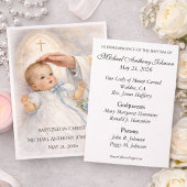 Catholic Baby Boy Baptismal Remembrance Holy Card 名刺