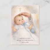 Catholic Baby Boy Baptismal Remembrance Holy Card 名刺 (正面)