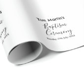 Catholic baptism ceremony name date simple minimal ラッピングペーパー (ロールコーナー)