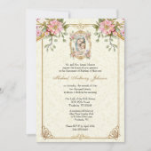 Catholic Baptism Christening Blessed Mother Jesus 招待状 (正面)