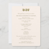 Catholic Baptism Christening Mary Jesus 招待状 (正面)