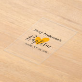 Catholic baptism kids modern simple QR minimal アクリル招待状 (レイダウン)