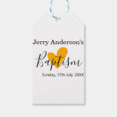 Catholic baptism kids modern simple QR minimal ギフトタグ (正面)