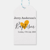 Catholic baptism kids modern simple QR minimal ギフトタグ (裏面)