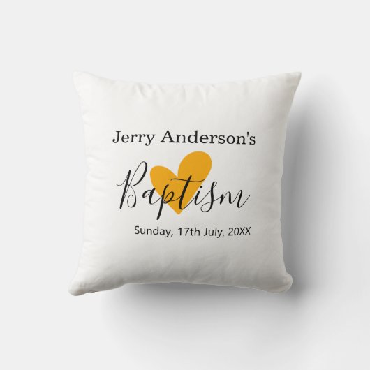 Catholic baptism kids modern simple QR minimal クッション (裏面)