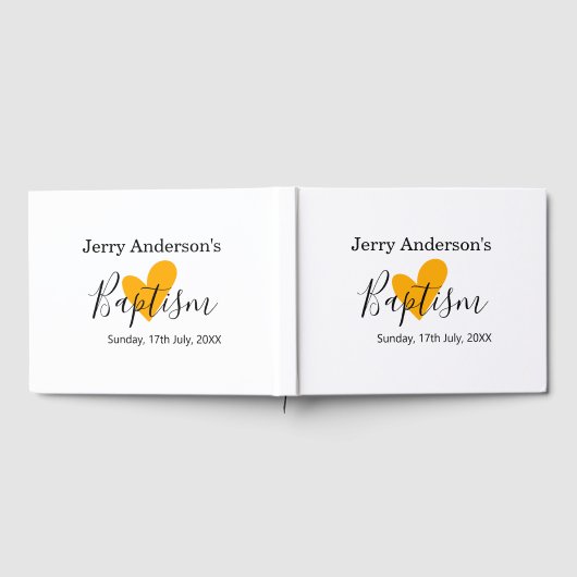 Catholic baptism kids modern simple QR minimal ゲストブック (全面)