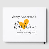 Catholic baptism kids modern simple QR minimal ゲストブック (裏面)