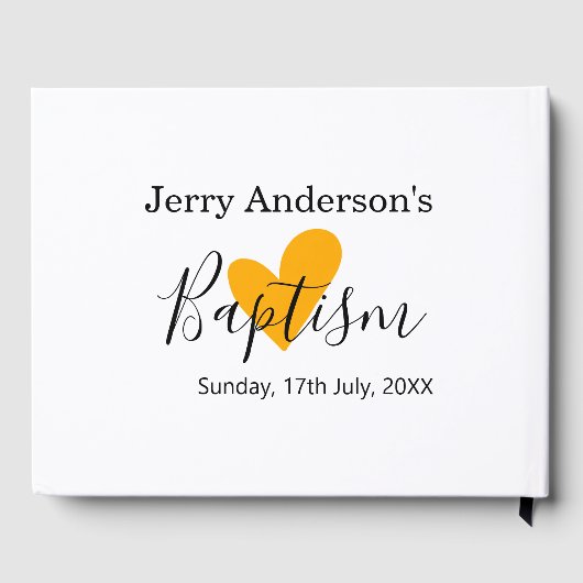 Catholic baptism kids modern simple QR minimal ゲストブック (裏面)