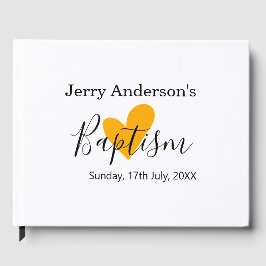 Catholic baptism kids modern simple QR minimal ゲストブック