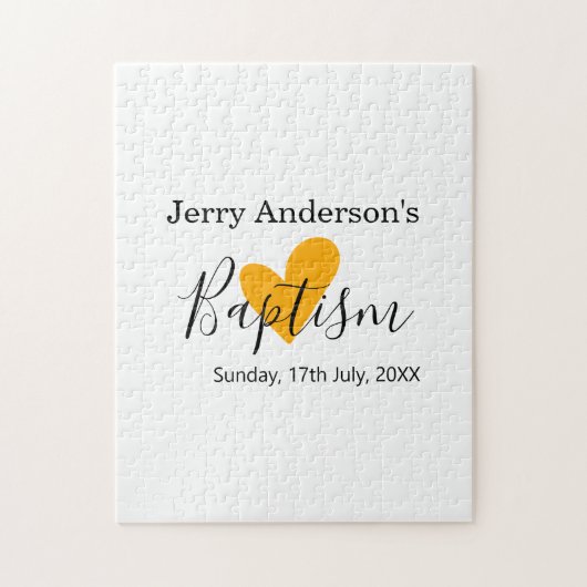 Catholic baptism kids modern simple QR minimal ジグソーパズル (縦)