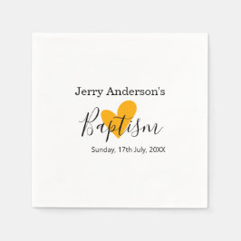 Catholic baptism kids modern simple QR minimal スタンダードカクテルナプキン