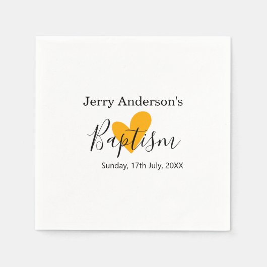 Catholic baptism kids modern simple QR minimal スタンダードカクテルナプキン (正面)