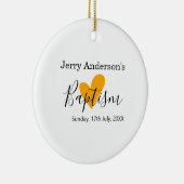 Catholic baptism kids modern simple QR minimal セラミックオーナメント (右)