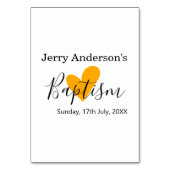 Catholic baptism kids modern simple QR minimal テーブルナンバー (裏面)