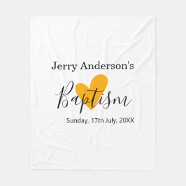 Catholic baptism kids modern simple QR minimal フリースブランケット