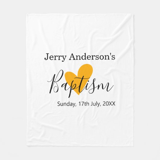 Catholic baptism kids modern simple QR minimal フリースブランケット (正面)