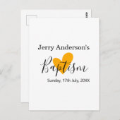 Catholic baptism kids modern simple QR minimal ポストカード (正面/裏面)