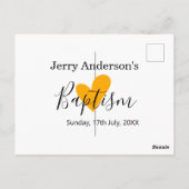 Catholic baptism kids modern simple QR minimal ポストカード (裏面)