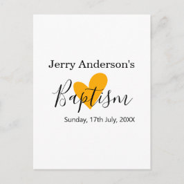 Catholic baptism kids modern simple QR minimal ポストカード