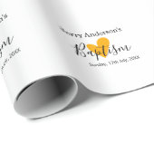 Catholic baptism kids modern simple QR minimal ラッピングペーパー (ロールコーナー)