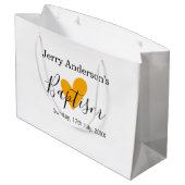 Catholic baptism kids modern simple QR minimal ラージペーパーバッグ (裏面アングル)