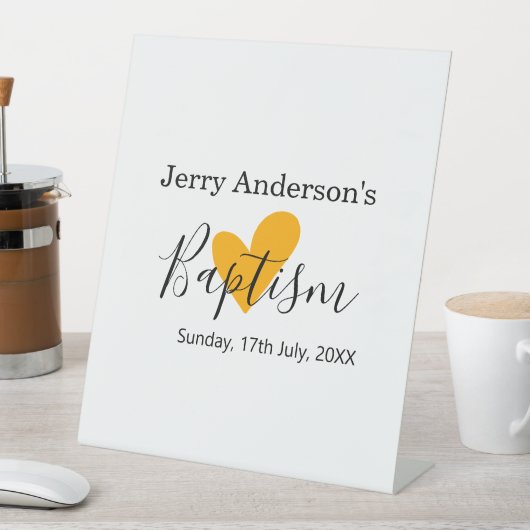 Catholic baptism kids modern simple QR minimal 台座サイン (インサイチュ)