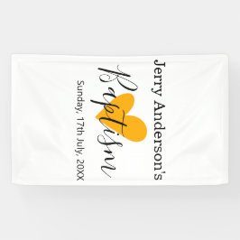 Catholic baptism kids modern simple QR minimal 横断幕