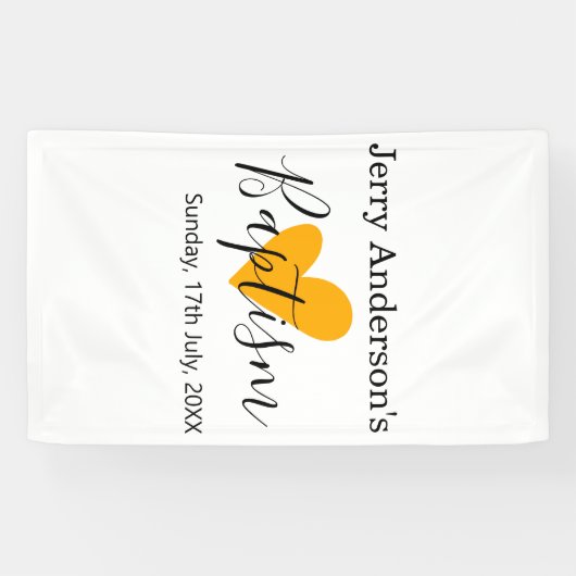 Catholic baptism kids modern simple QR minimal 横断幕 (横)