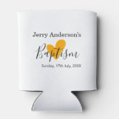 Catholic baptism kids modern simple QR minimal 缶クーラー (裏面)