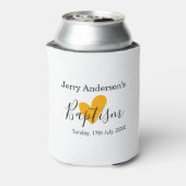 Catholic baptism kids modern simple QR minimal 缶クーラー (缶裏面)