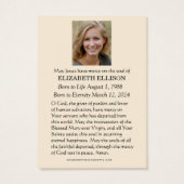 Catholic Blessed Mary Madonna Funeral Memorial (裏面)