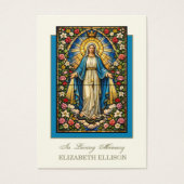 Catholic Blessed Mother Mary Funeral Prayer Card (正面)
